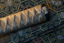 Katana Antigua Japonesa de Tachibana Munehiro con Koshirae Dorado