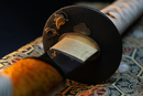 Katana Antigua Japonesa de Tachibana Munehiro con Koshirae Dorado