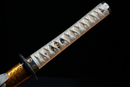 Katana Antigua Japonesa de Tachibana Munehiro con Koshirae Dorado