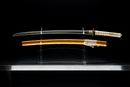 Katana Antigua Japonesa de Tachibana Munehiro con Koshirae Dorado