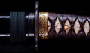 Katana Antigua Japonesa con Menuki de Libélula Tombo y Tsuba de Paisaje Sansui