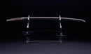 Katana Antigua Japonesa con Saya Roja y Tsuba Fukurin Momiji Dorada