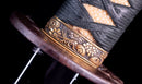 Katana Antigua Japonesa con Tsuba de Hierro de Sabios Sentados y Hamon Suguha, Mumei, Período Edo