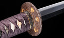 Katana Antigua Japonesa con Tsuba Karakusa, firmada Chōshū Fujiwara Kiyoshige — NBTHK Hozon
